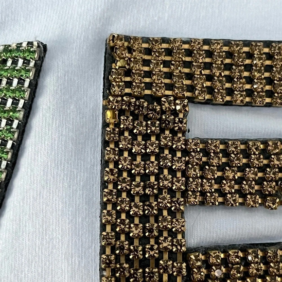 ELA/ Rhinestone LOVE crop top/ Size US S - Picture 10 of 11